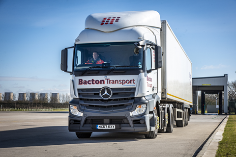 Bacton Logistics Chooses Trucks From Ryder With Collision Cover